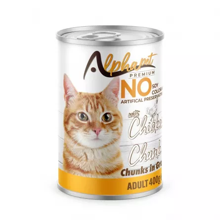 AlphaPet Hr. Umeda cu Pui pt. Pisici Conserva 400g, [],https:shop.interpet.ro