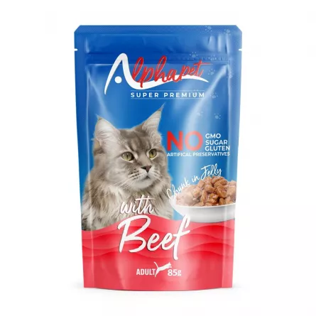 AlphaPet Hr. Umeda cu Vita pt. Pisici Plic 85g, [],https:shop.interpet.ro