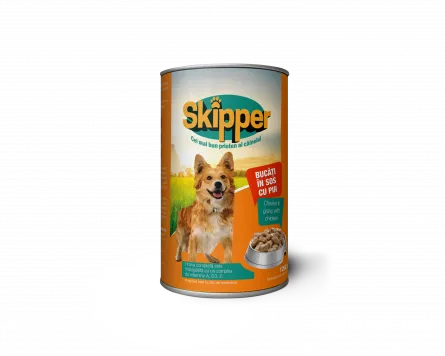 CONSERVA SKIPPER 1250 GR CU PUI pt caini, [],https:shop.interpet.ro