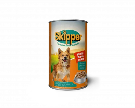 CONSERVA SKIPPER 415 GR CU PUI pt caini, [],https:shop.interpet.ro