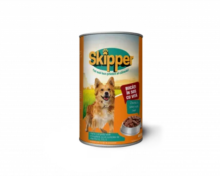 CONSERVA SKIPPER 415 GR CU VITA pt caini, [],https:shop.interpet.ro
