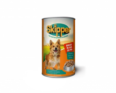 CONSERVA SKIPPER 850 GR CU PUI pt caini, [],https:shop.interpet.ro