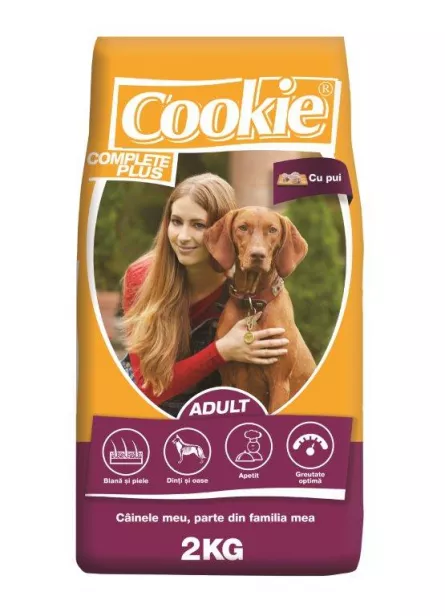 COOKIE Hrana Uscata cu Pui pentru Caine Adult 2kg , [],https:shop.interpet.ro