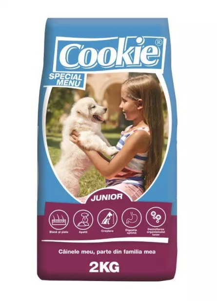 COOKIE Hrana Uscata pentru caine Junior 2kg , [],https:shop.interpet.ro