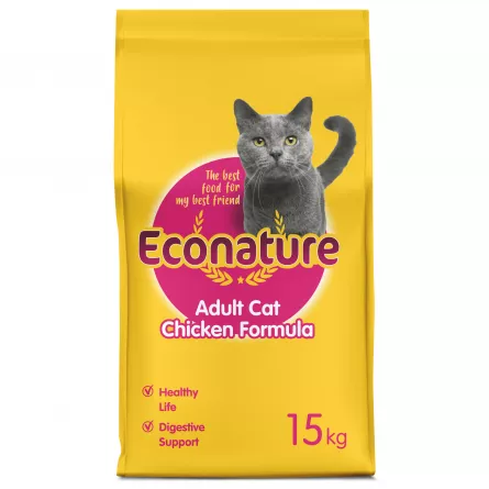 Econature Hr. Uscata cu Pui pt. Pisici Adulte 15kg, [],https:shop.interpet.ro