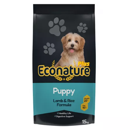 Econature Plus Hr. Uscata cu Miel&Orez pt. Caine Junior 15kg, [],https:shop.interpet.ro