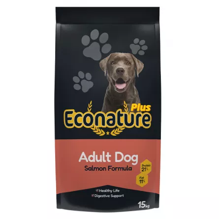 Econature Plus Hr. Uscata cu Somon pt. Caine Adult 15kg, [],https:shop.interpet.ro