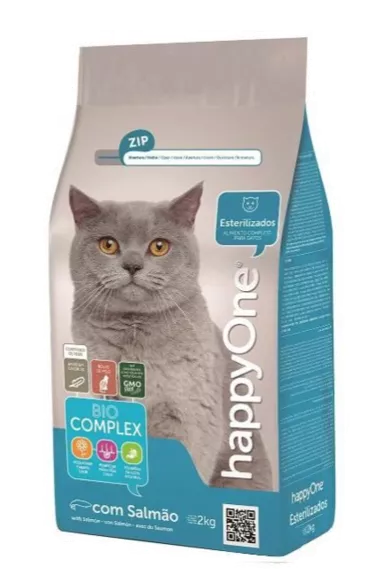 HappyOne Hr. Uscata cu Somon pt pisica steril. 2kg, [],https:shop.interpet.ro