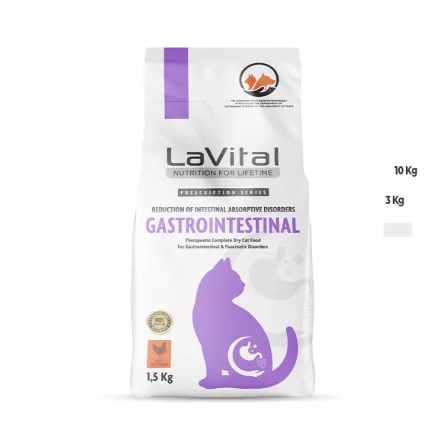 LaVital Vet Hr. Uscata pt. Pisici - Gastrointestinal 1.5kg, [],https:shop.interpet.ro
