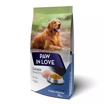 Paw In Love Hr. Uscata cu Pui pt. Caine Adult 15kg, [],https:shop.interpet.ro