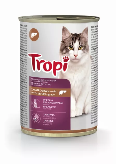Tropi Hr. Umeda cu Ficat pt. Pisica Conserva 415g, [],https:shop.interpet.ro