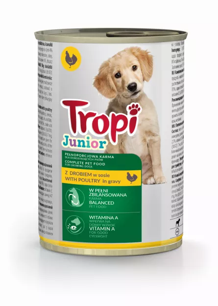 Tropi Hr. Umeda cu Pui pt. Caine Junior Cons 415g, [],https:shop.interpet.ro