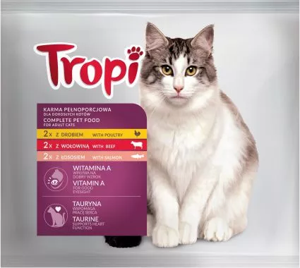 Tropi Hr. Umeda cu Pui/Vita/Somon pt Pisica 6x100g, [],https:shop.interpet.ro