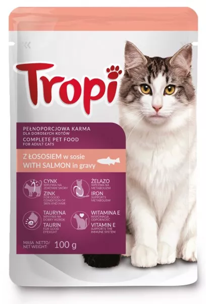 Tropi Hr. Umeda cu Somon pt. Pisica Plic 100g, [],https:shop.interpet.ro