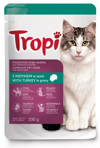 Tropi Hr. Umeda Curcan pt. Pisica Plic 100g, [],https:shop.interpet.ro