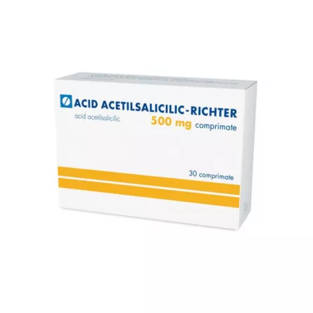 ACID ACETILSALICILIC   RICHTER 500 mg x 30 COMPR. 500mg GEDEON RICHTER ROMAN, [],ivonafarm.ro