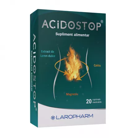 Acidostop, 20 comprimate masticabile, Laropharm, [],ivonafarm.ro