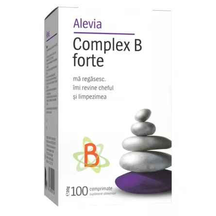 Complex B Forte, 100 comprimate, Alevia, [],ivonafarm.ro