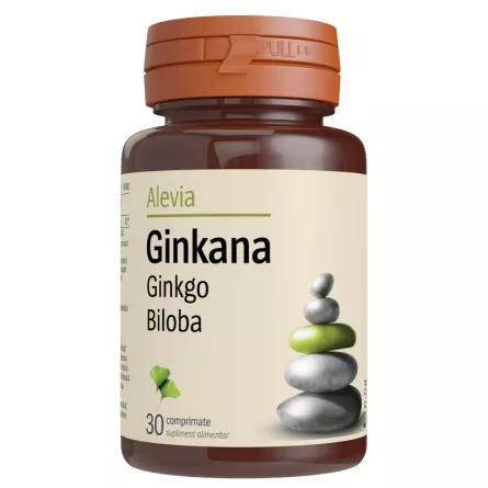 Ginkana Ginkgo Biloba 40 mg, 30 comprimate, Alevia, [],ivonafarm.ro