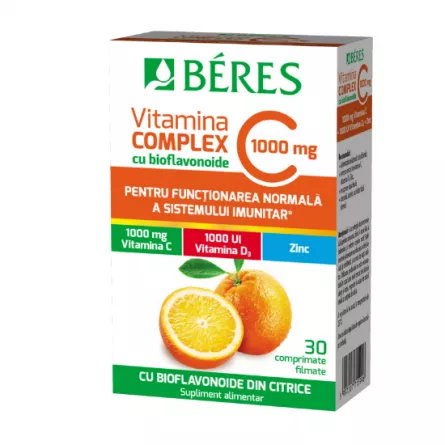 Vitamina C 1000mg Complex, 30 comprimate, Beres, [],ivonafarm.ro