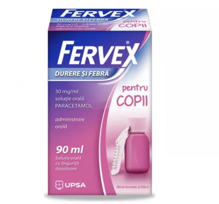 FERVEX DURERE SI FEBRA PENTRU COPII 30 mg/ml x 1 SOL. ORALA 30
 mg/ml UPSA SAS, [],ivonafarm.ro