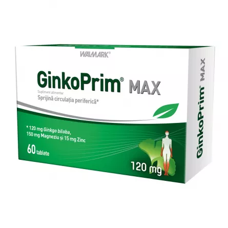 GinkoPrim Max 120mg, 60 tablete, Walmark, [],ivonafarm.ro
