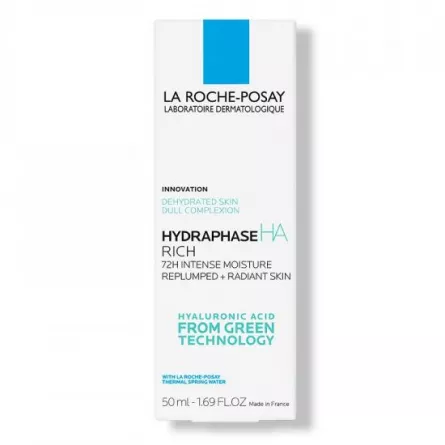 Crema intens hidratanta 72h Hydraphase Legere, 50 ml, La Roche-Posay, [],ivonafarm.ro