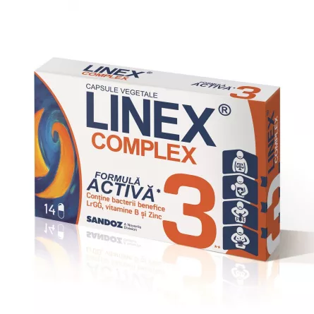 Linex Complex, 14 capsule vegetale, [],ivonafarm.ro