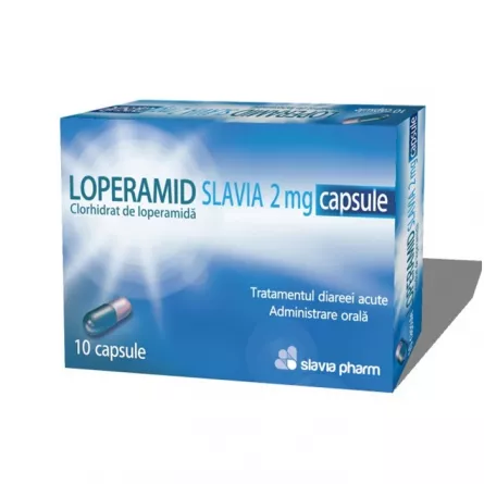 Loperamid 2 mg, 10 capsule, Slavia Pharm, [],ivonafarm.ro
