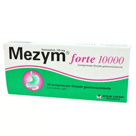 Mezym Forte 10000, 10 comprimate, Berlin-Chemie Ag, [],ivonafarm.ro