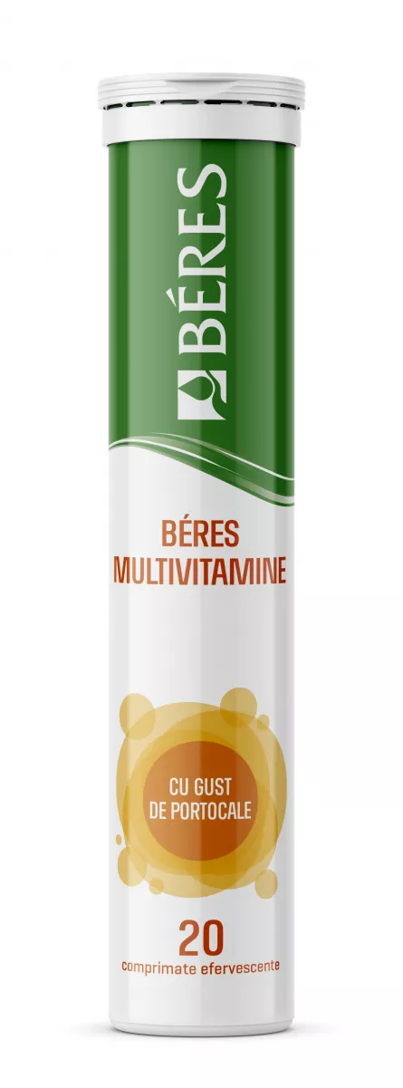 Multivitamine cu gust de portocale, 20 comprimate, Beres Pharmaceuticals Co, [],ivonafarm.ro