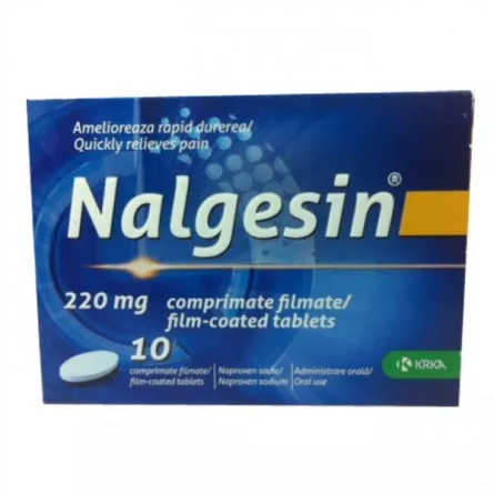 Nalgesin 220 mg, 10 comprimate, Krka, [],ivonafarm.ro