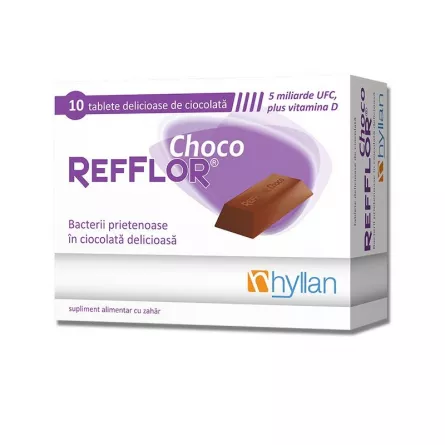 Refflor Choco, 10 tablete, Hyllan, [],ivonafarm.ro