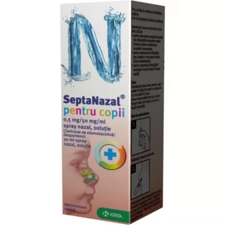 SeptaNazal Spray nazal pentru copii 0.5mg/50mg/ml, 10 ml, KRKA, [],ivonafarm.ro