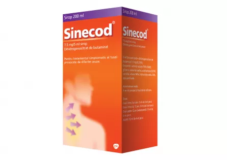 Sinecod Sirop, 200 ml, Gsk, [],ivonafarm.ro