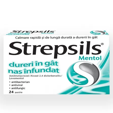 STREPSILS MENTOL, 24 pastile, [],ivonafarm.ro