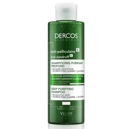 VICHY Șampon antimătreață purificator Dercos K, 250 ml, [],ivonafarm.ro