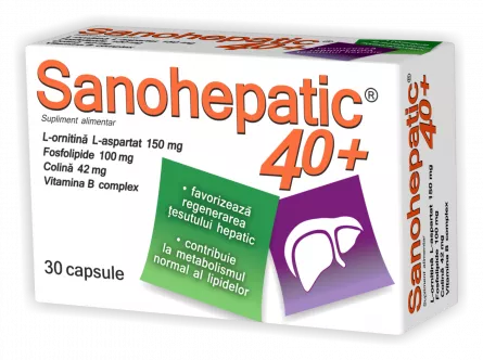 Sanohepatic 40+, 30 capsule, Zdrovit, [],ivonafarm.ro