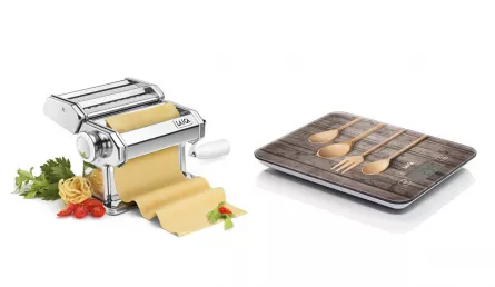 Masina de facut paste + un cantar de bucatarie precis