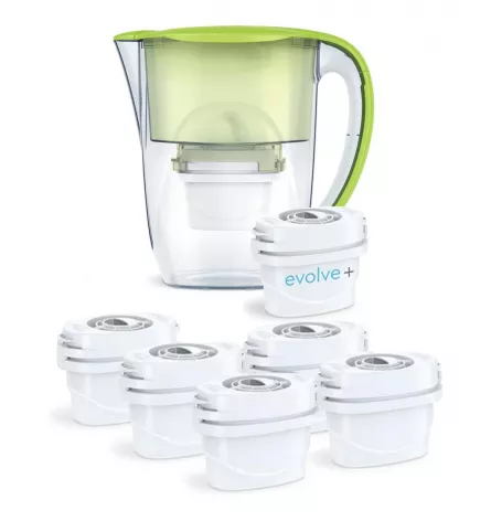 6 filtre de apa Evolve + Cana filtranta Aqua Optima Oria, 2,8 litri, Verde, [],laicashop.ro