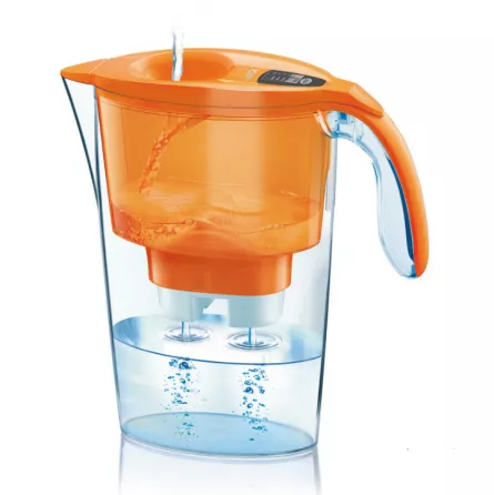 Cana filtranta de apa Laica Stream Orange, 2.3 litri, [],laicashop.ro