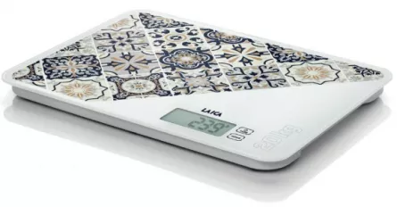 Cantar electronic de bucatarie Laica KS5021, 20 kg, maro, design mediteraneean, [],laicashop.ro