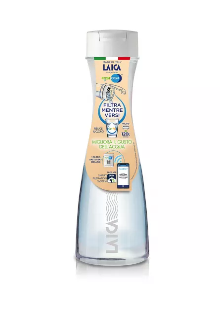 Carafa filtranta de apa Laica GlaSSmart, din sticla, 1.1 litri, Verde, [],laicashop.ro