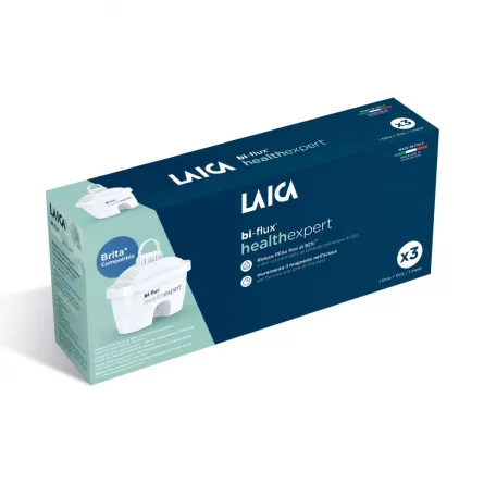 Cartuse filtrante Laica Bi-Flux HealthExpert, formula speciala, 3 buc/pachet, compatibil Brita, [],laicashop.ro