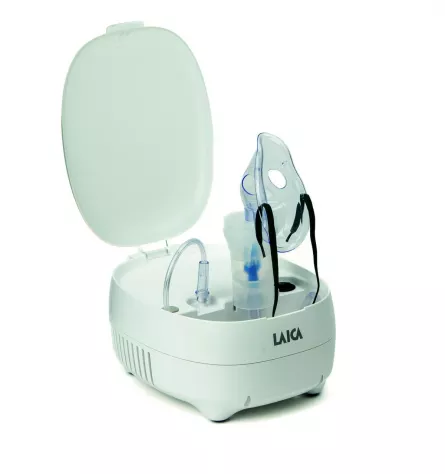 NOU: Aparat de aerosoli Laica NE2015, compartiment accesorii, cu piston, copii si adulti, [],laicashop.ro