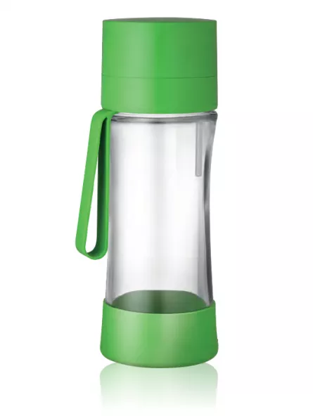 Sticlă filtrantă Sport myLaica, din sticlă, 0,50 litri, portabilă, Verde, [],laicashop.ro