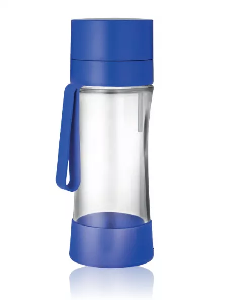 Sticlă filtrantă Sport myLaica, Sticlă, 0,50 litri, portabilă, Albastru, [],laicashop.ro