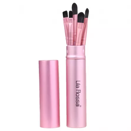 Set pensule makeup, Lila Rossa, pink, 5 buc, [],lila-rossa.ro