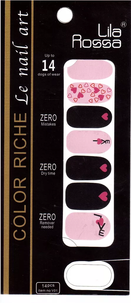 Sticker pentru unghii nail art, Lila Rossa, 14 in 1, nr 2, [],https:lilarossa.ro
