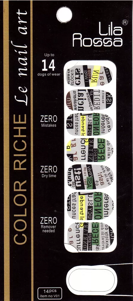Sticker pentru unghii nail art, Lila Rossa, 14 in 1, nr 13
, [],https:lilarossa.ro